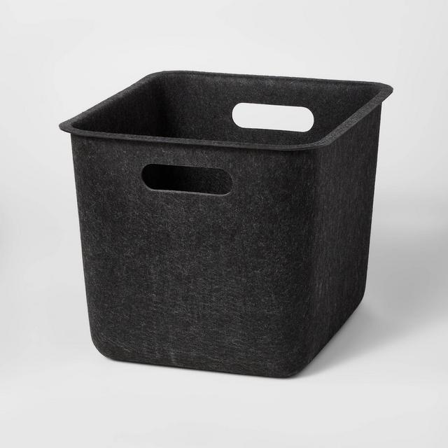 Tall Sliding Storage Bin Felt Heather Oatmeal - Brightroom