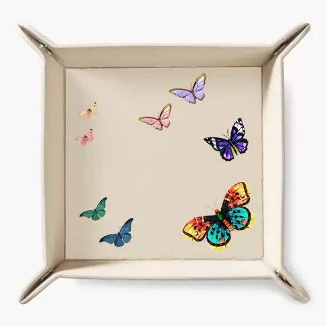 Alepel Home Beige Butterflies Tray