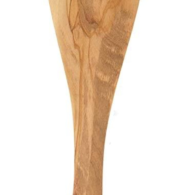 Eddington 50007 Italian Olive Wood Wide Spatula, Handcrafted in Europe, 12.5-Inches