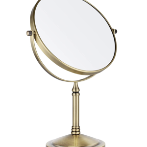Nicesail Tabletop Makeup Mirror, Double-Side 1X-10X, 360 Swivel Magnifying Mirror for Table Desk Make up Vanity, No Light Antique Bronze (8 Inch, 10X)