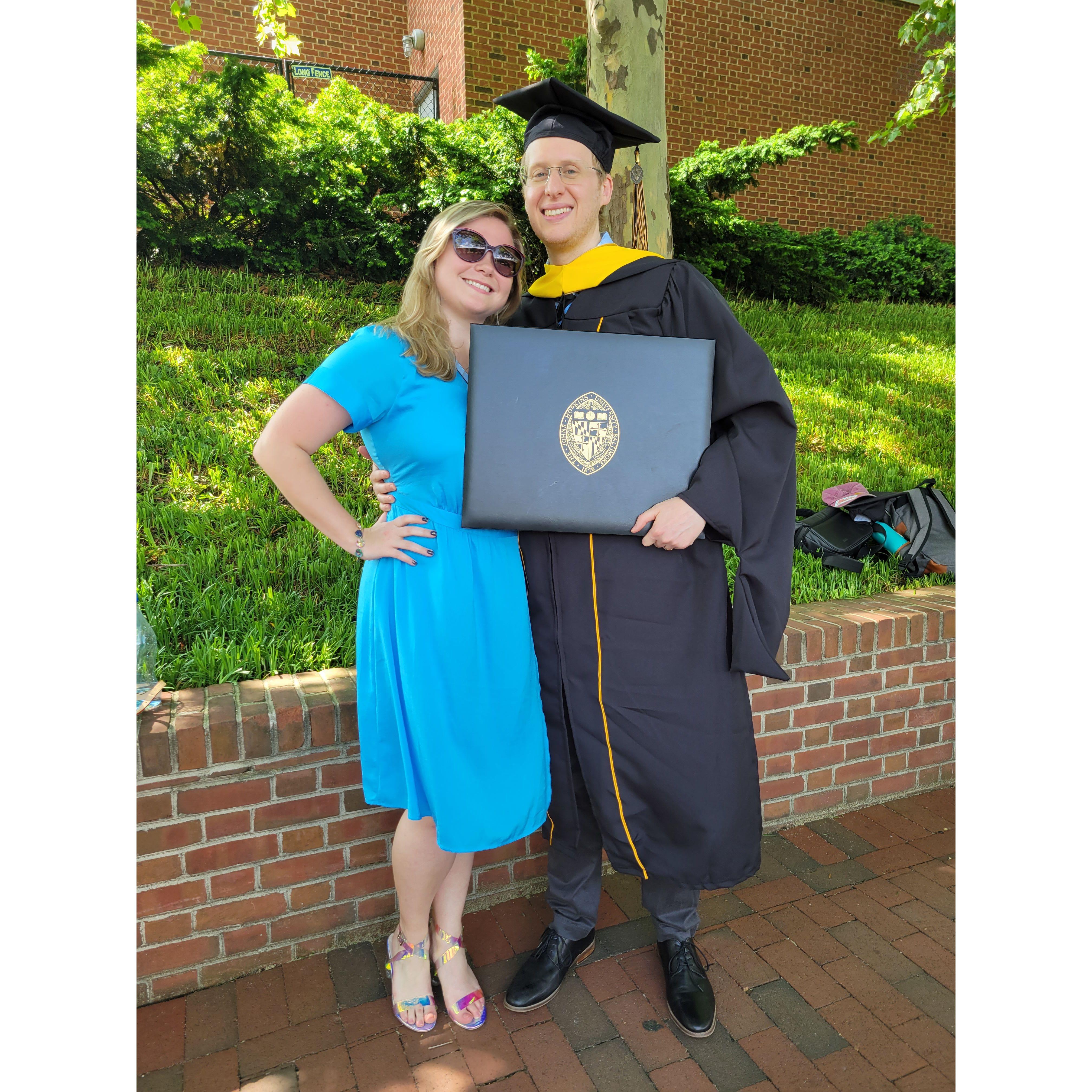 Jonathan's Master's graduation ceremony. 