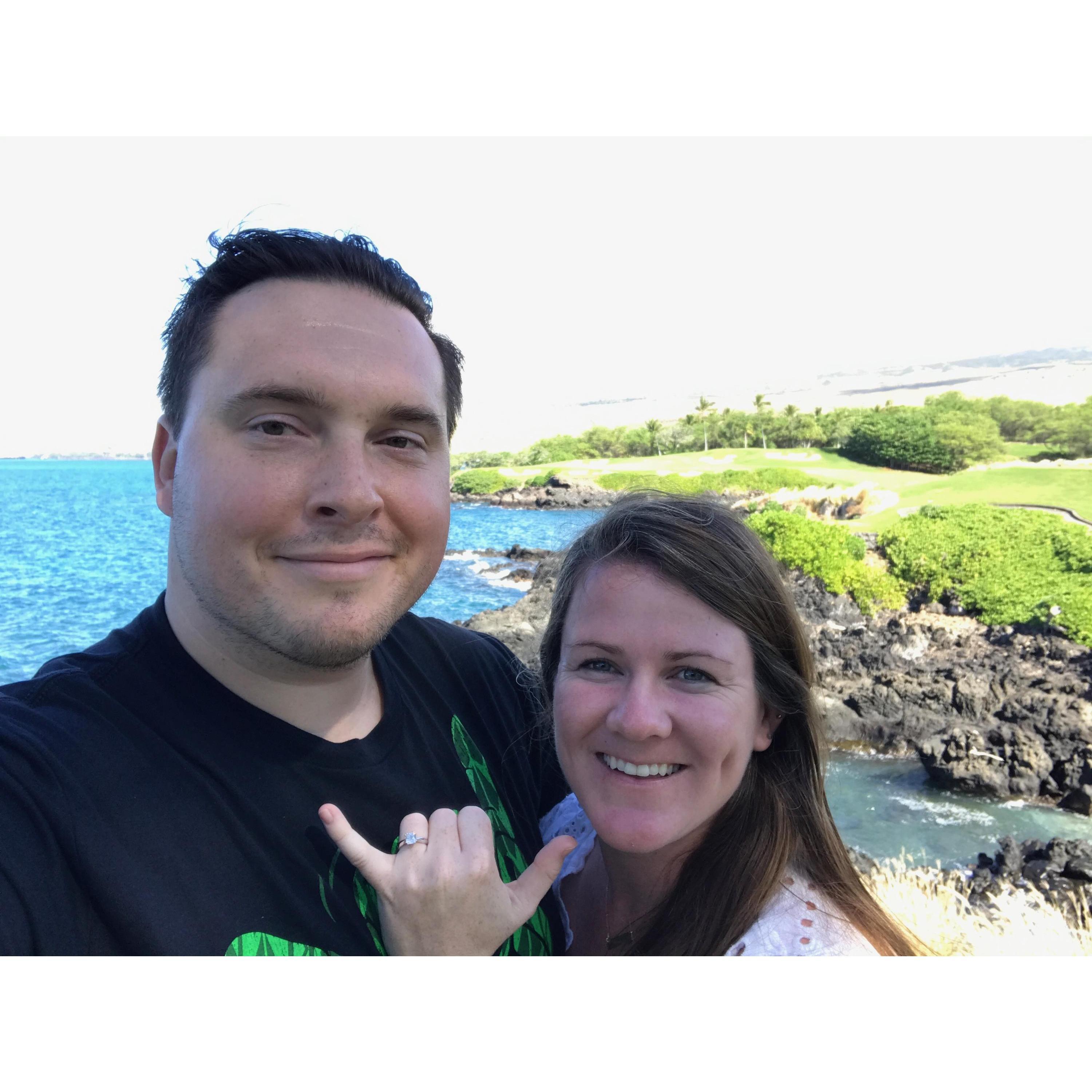 Trip to Hawaii in November 2018, the morning after we got engaged!