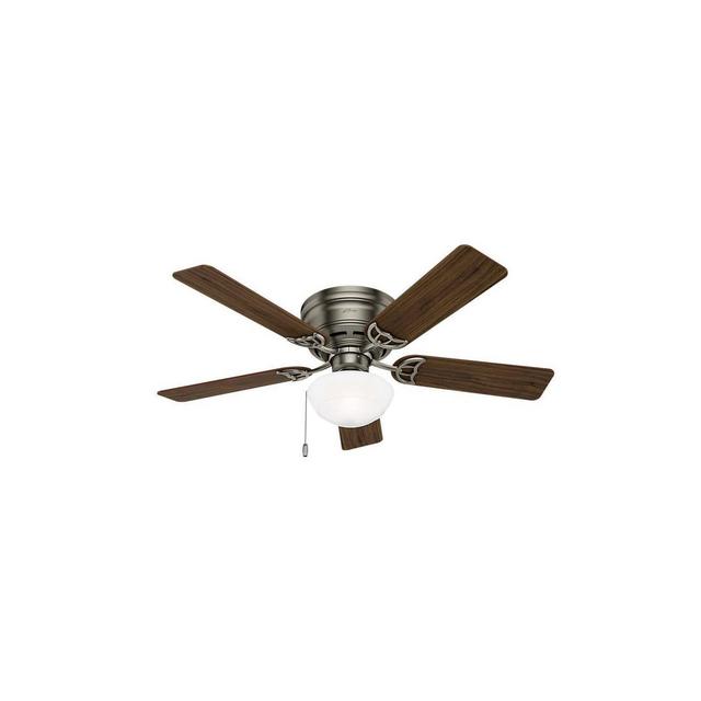 52" Low Profile Ceiling Fan Pewter with Light - Hunter