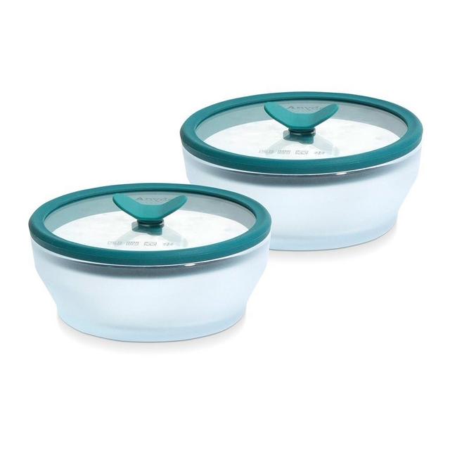 Anyday Microwave Cookware | Microwave Steamer for Cooking | Microwave Safe Mixing Bowls | Microwave Egg Cooker | Food Storage Container | 2 x The Small Dish | 4pc set