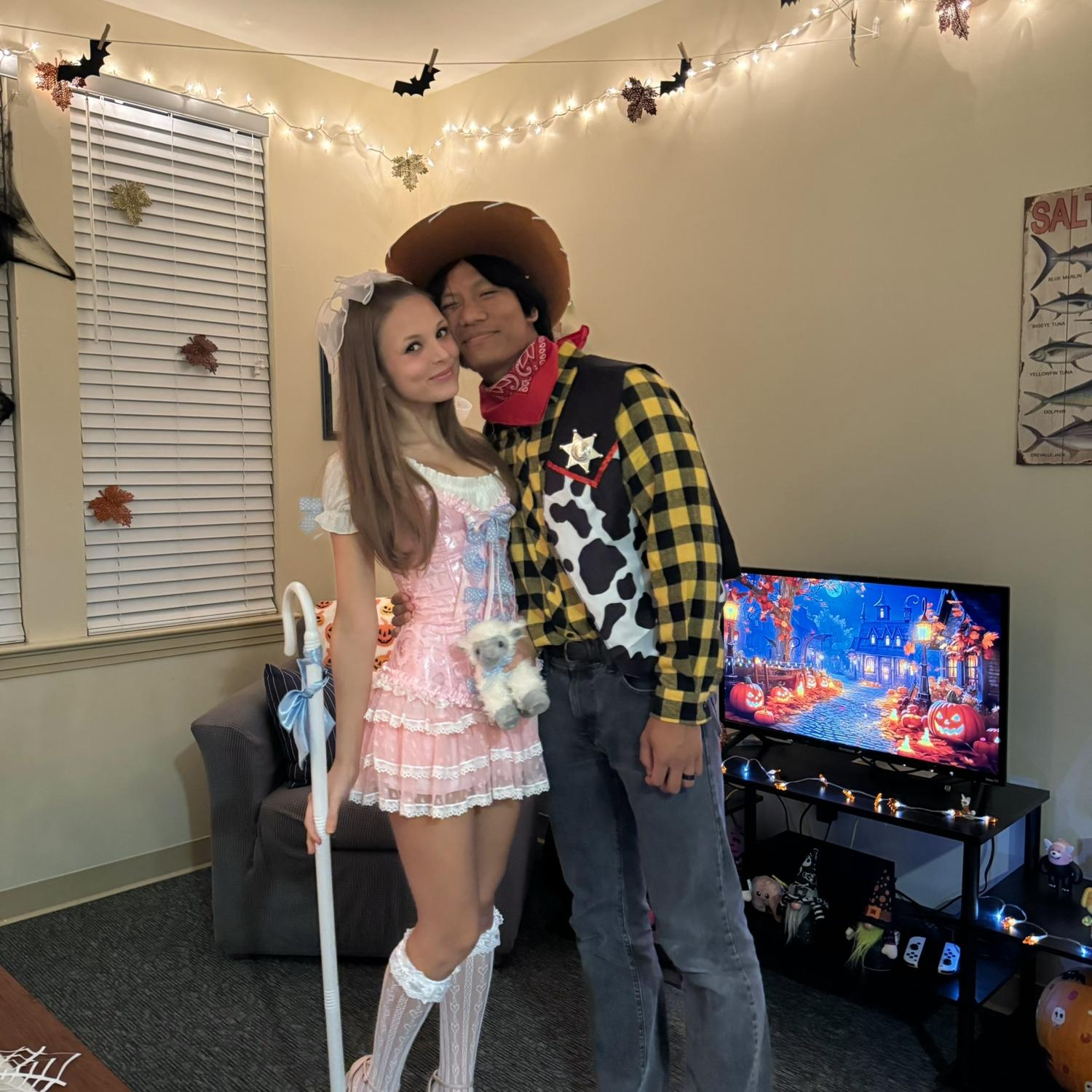 Our first couple’s costume in October 2024 at Rommel’s Junior Year dorm room.