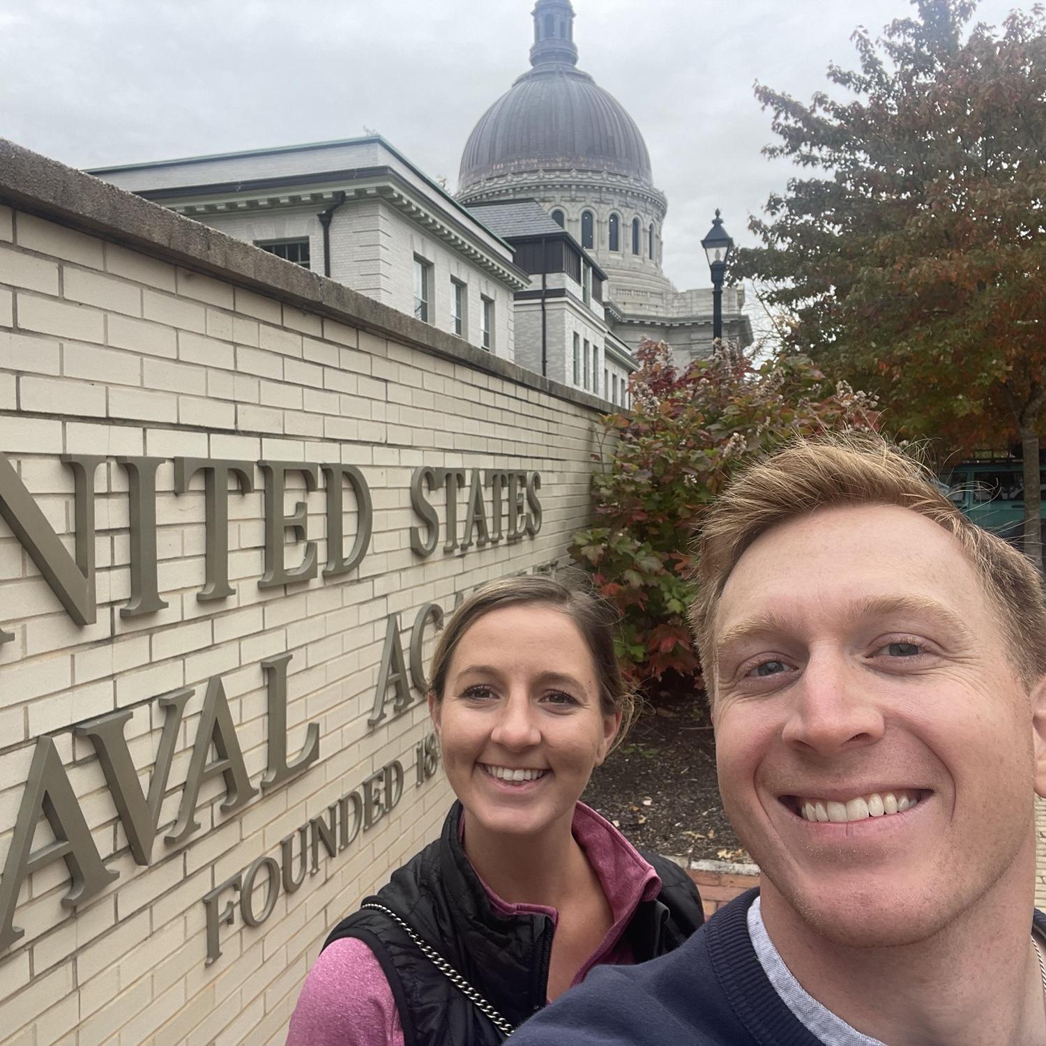 USNA in 2022 meeting the MAC fam .. little did we know we would be moving here 3 years later!!