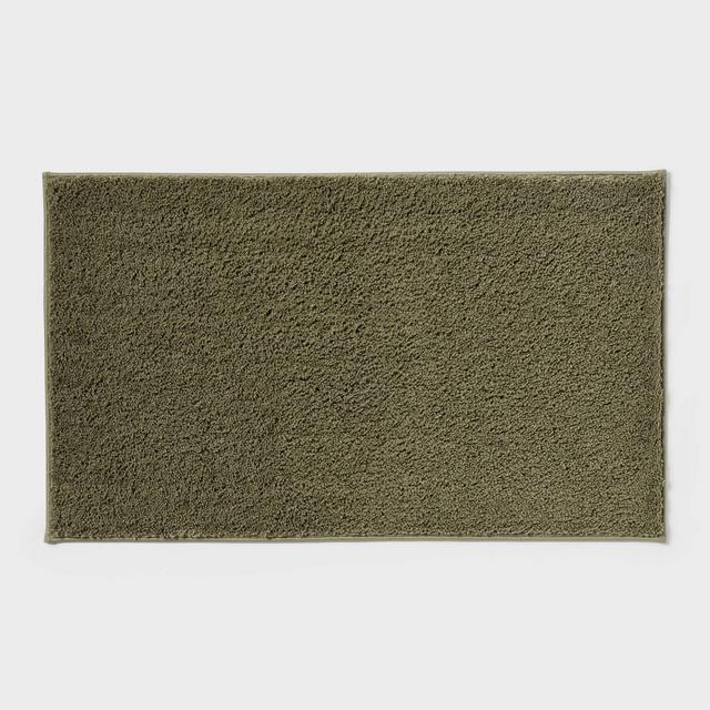 20"x34" Performance Plus Plush Non-Skid Bath Rug Moss Green- Threshold™