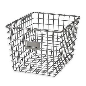 Spectrum® Small Metal Wire Storage Basket in Satin Nickel