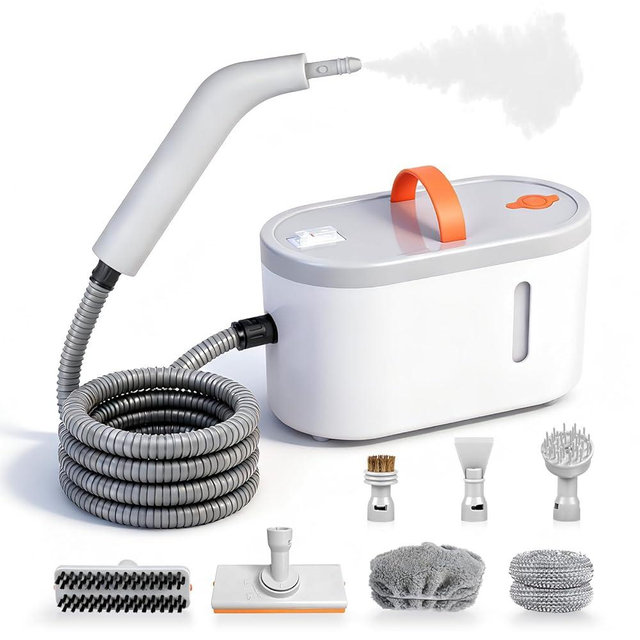 GourragePro Steam Cleaner for Home, Portable Handheld Steamer for Cleaning, 15s-Fast Heat-Up,steamer for car detailing,Home, Kitchen, Bathroom, Tile, Grout, Floor
