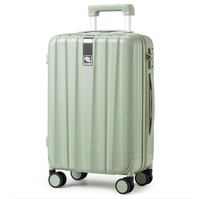 Hanke 29 Inch Luggage Suitcases With Spinner Wheels Lightweight PC hardside Rolling Suitcase With TSA Lock, Checked-Large 29-Inch(Bamboo Green)