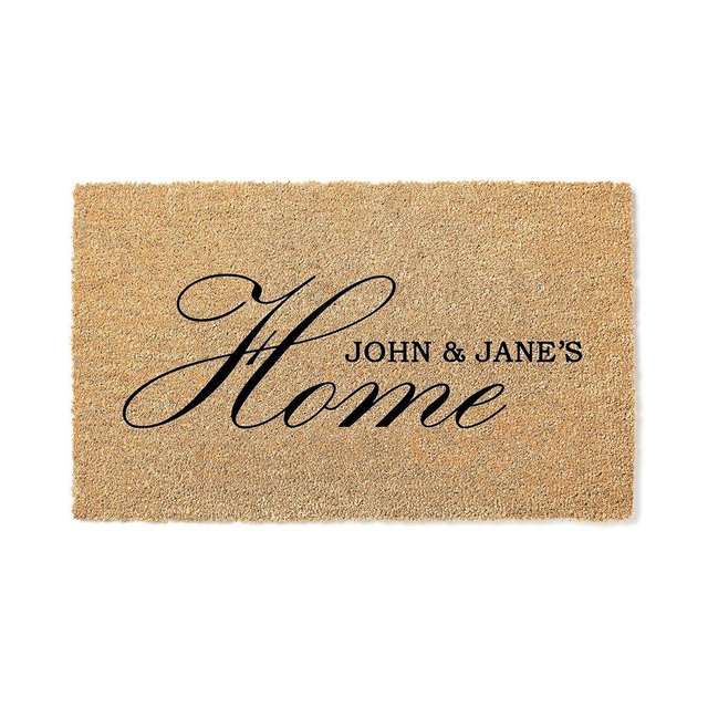 WoodByStu Closing Gift, Home Sign, Welcome Mat, Modern, Housewarming, Newlywed Gift, Coir, Welcome Doormat, First Home, Door Mat, Couples Names Large Outdoor, House Warming 5253