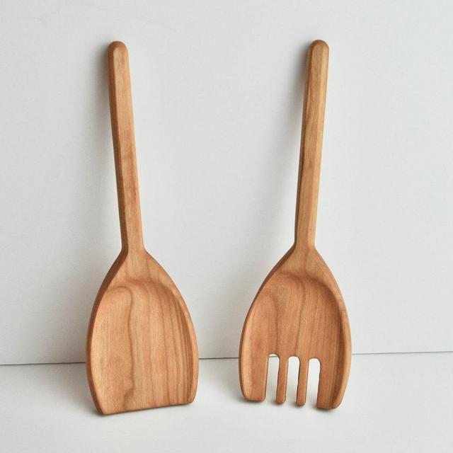 Wood Salad Serving Tongs | Forks | Utensils