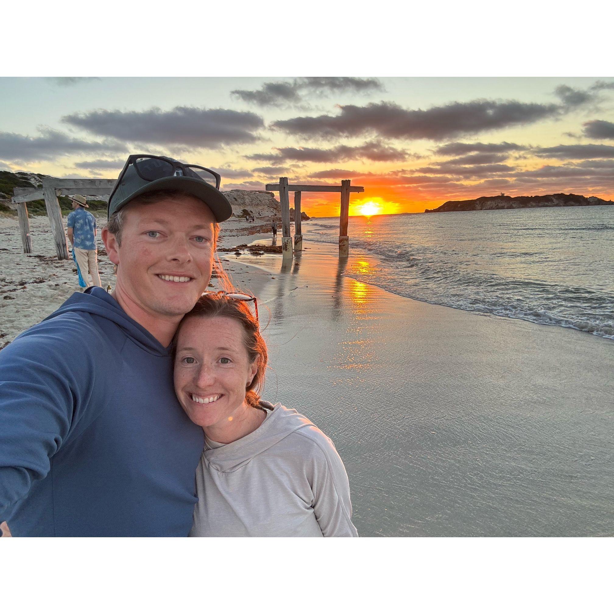 Aussie beach sunset