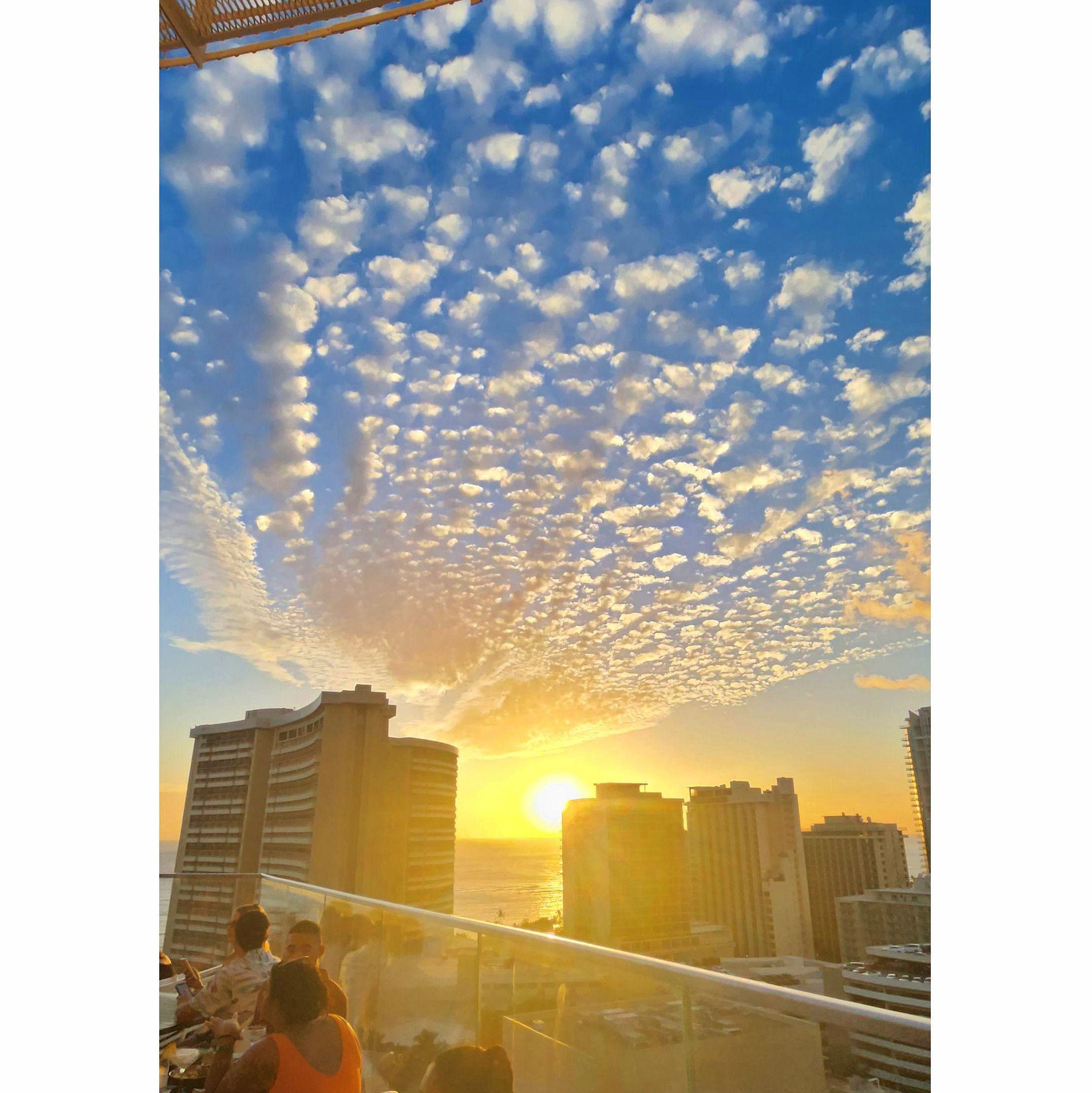 magnificent sunset from 20 stories high at the SkyBar