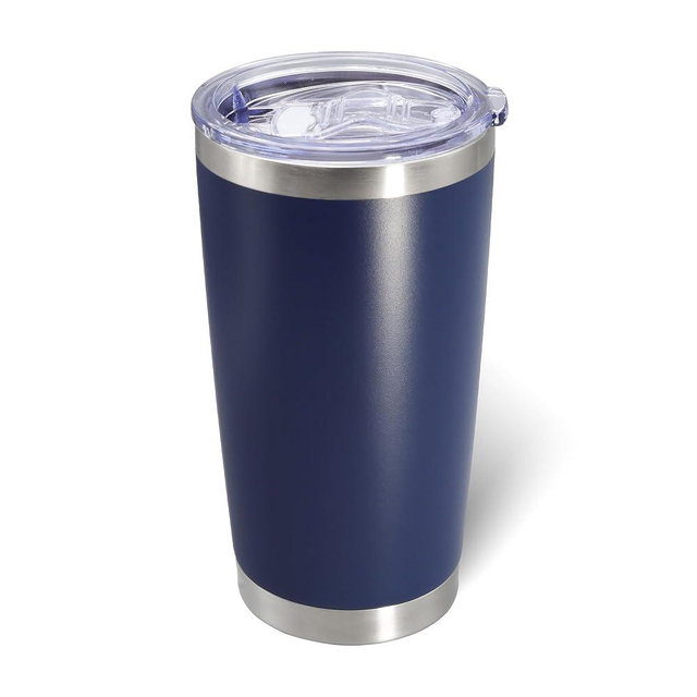 AIANJI 20oz Tumbler Bulk Stainless Steel Tumblers with Lid Vacuum Insulated Double Wall Travel Coffee Mug Powder Coated Tumbler Cup for Hot and Cold Drinks(Navy Blue, 1 pack)