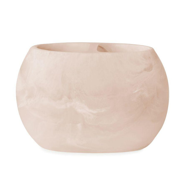 Roya Resin Toothbrush Holder, Pale Pink