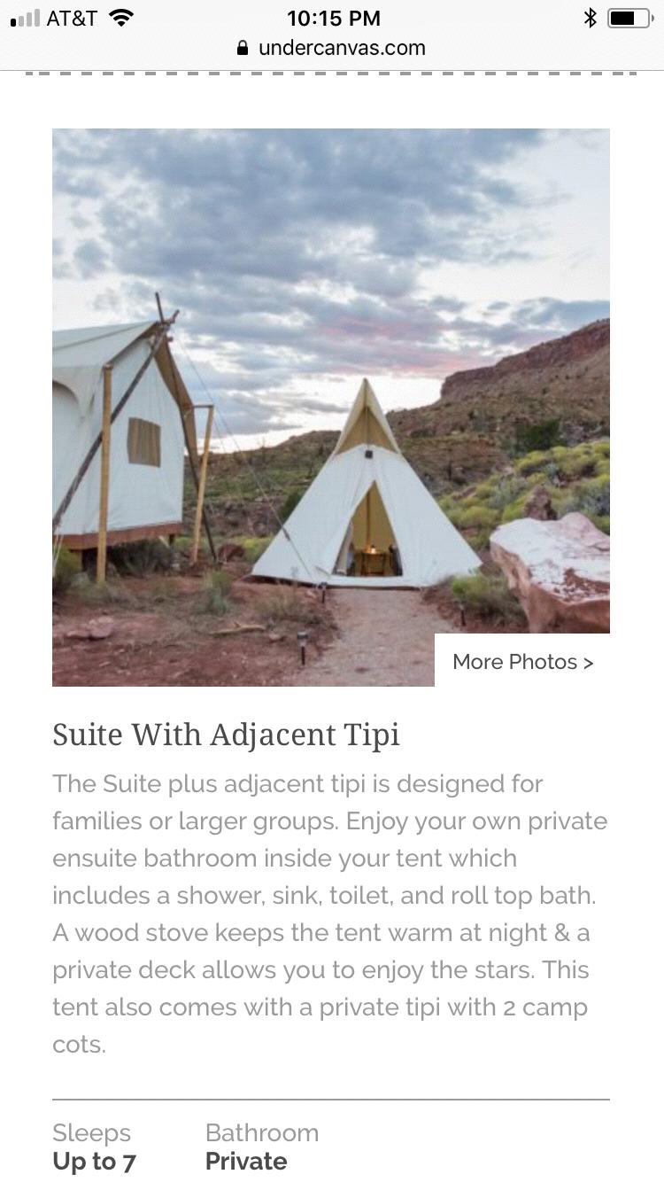 Zion Under Canvas Glamping Tents