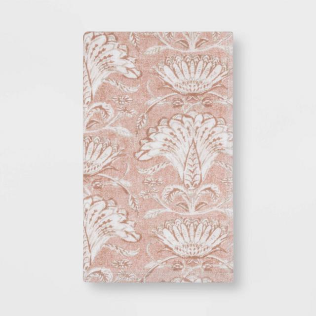 Floral Flat Woven Hand Towel Blush - Threshold™