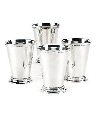 Two's Company Mint Julep Vases, Set of 4