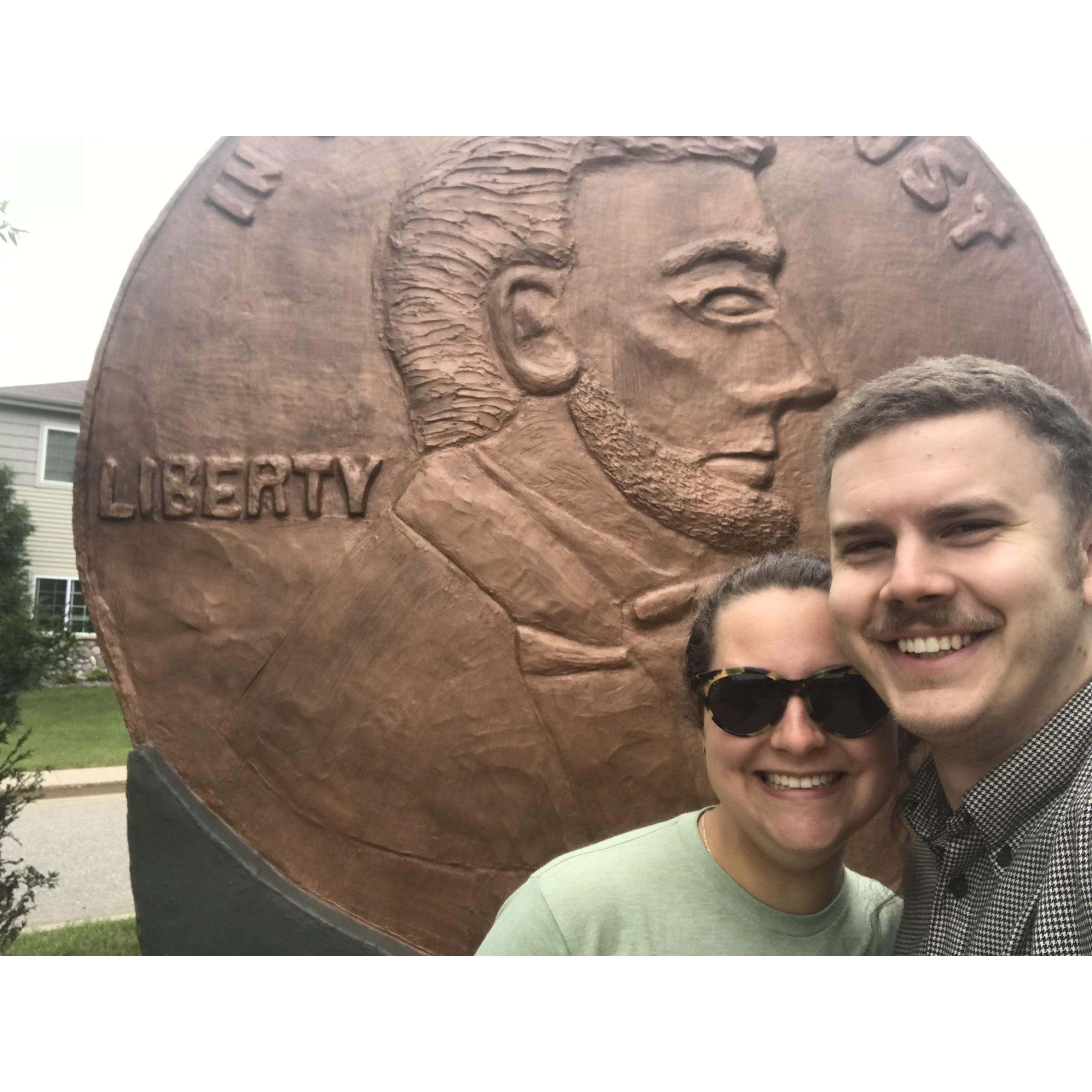 We found the luckiest and world's largest penny in Woodruff, WI