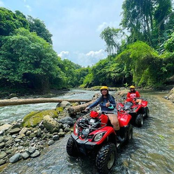 ATV ride in Ubud (where Gabby will definitely NOT fall)