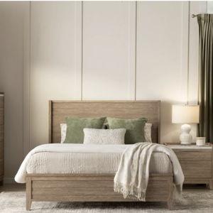 Solitude Queen Light Brown Platform Bed