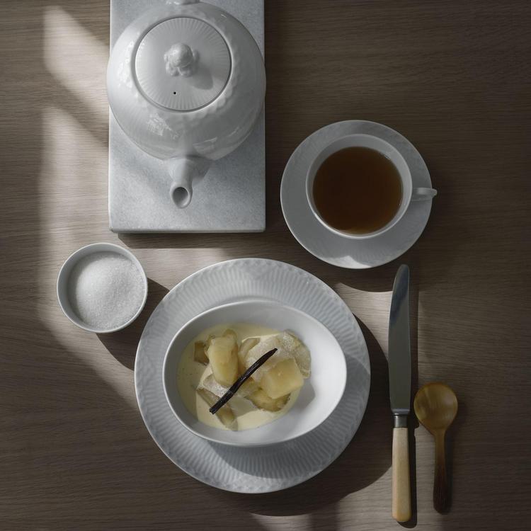 Royal Copenhagen, White Fluted Half Lace Salad Plate | Zola