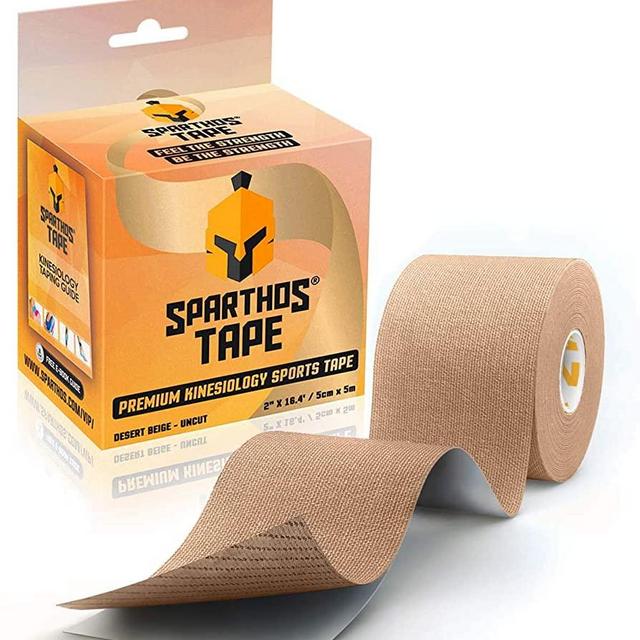 Sparthos Kinesiology Tape - Incredible Support for Athletic Sports and Recovery - Free Kinesiology Taping Guide! - Uncut 2 inch x 16.4 feet Roll