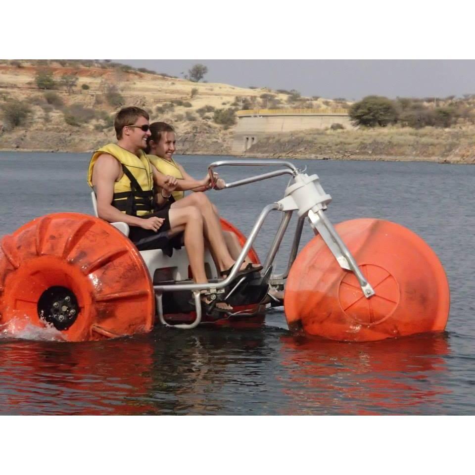 Water trike!, Rehoboth, Namibia, 2014