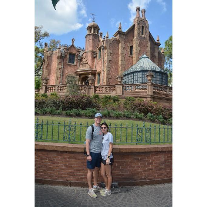 Here we are in my home away from home! My favorite ride, The Haunted Mansion