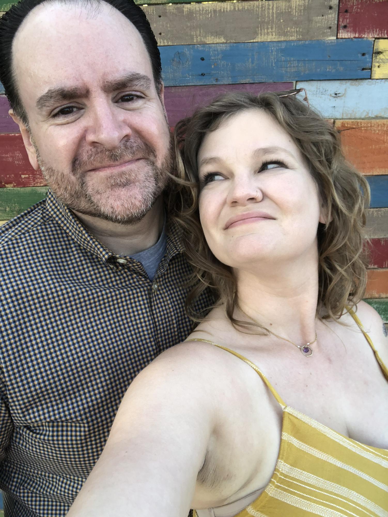 Selfie wall at a friends wedding
