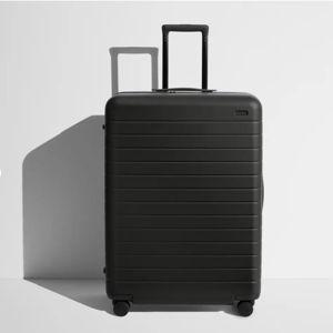Away Large Checked Suitcase (Black)