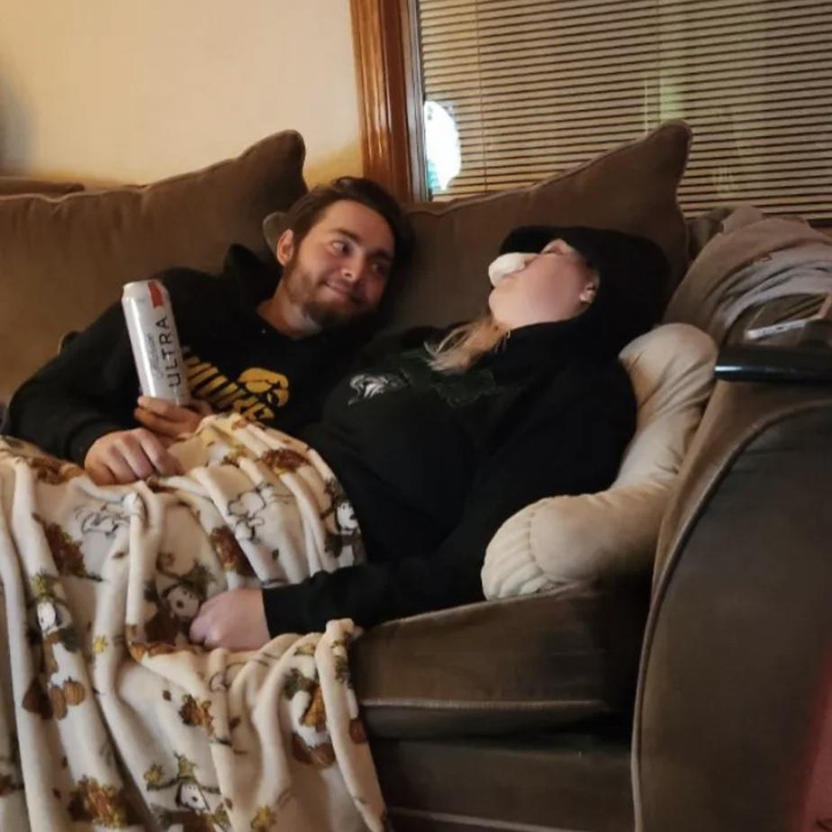 This was after my nose surgery…he took such good care of me.