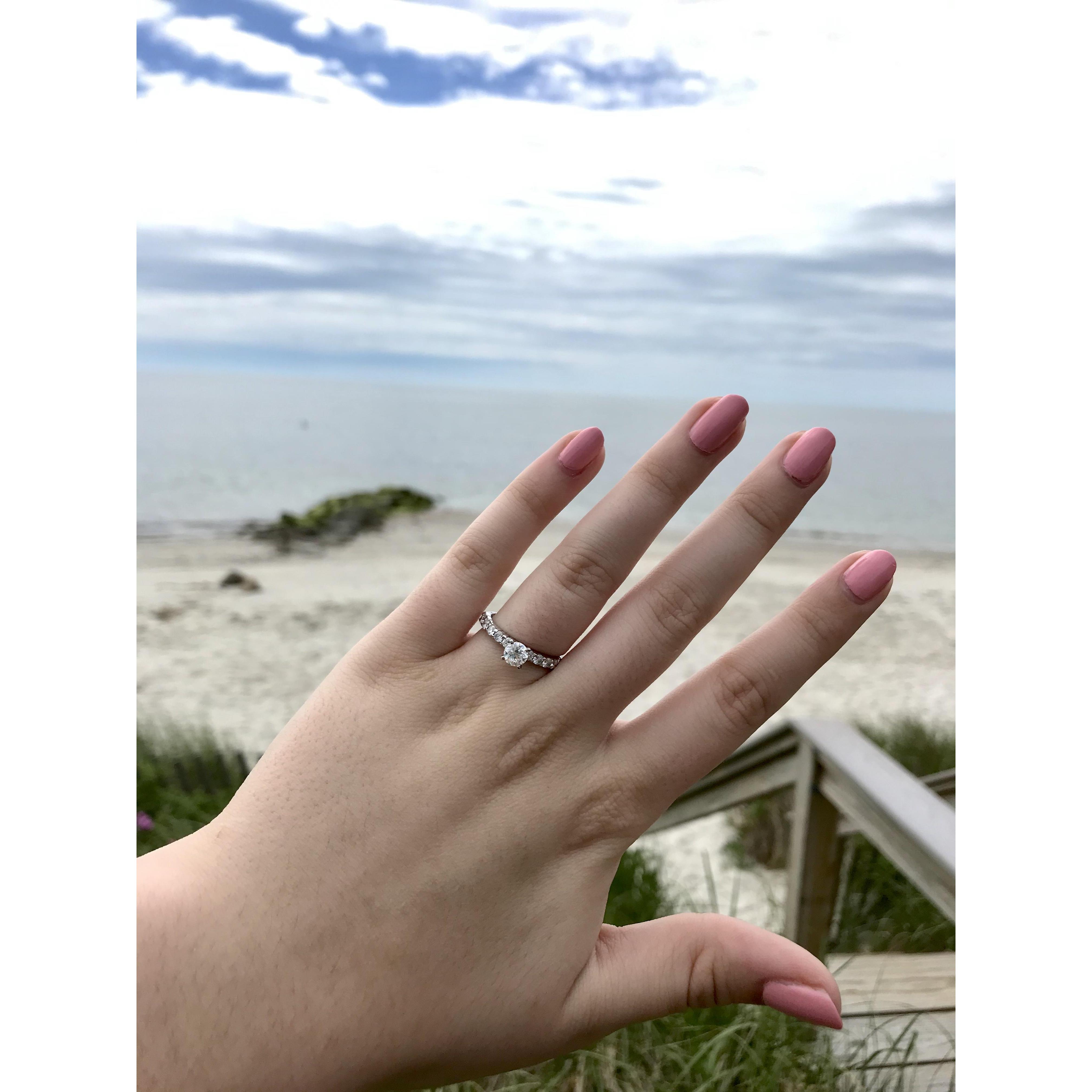 The day we got engaged on the beach