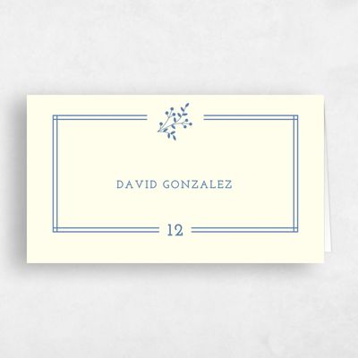 Yellow Wedding Place Card - Ivy
