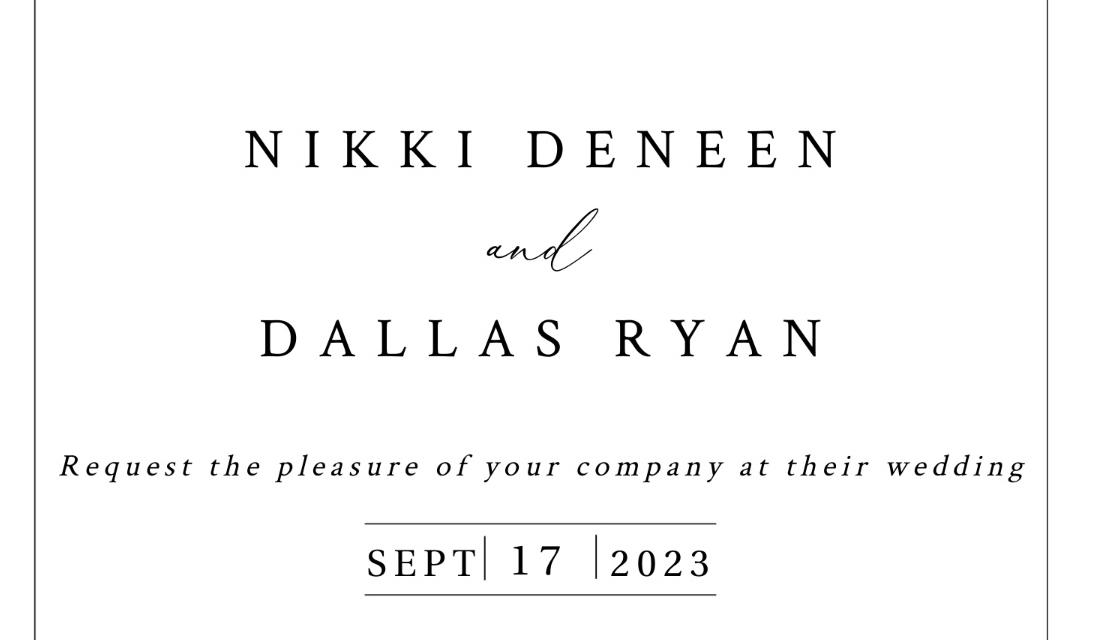 The Wedding Website of Nikki Young and Dallas Baldridge