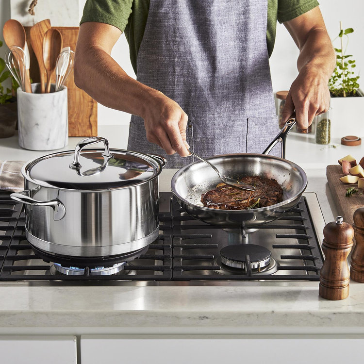 Demeyere, Atlantis Stainless Steel 3-Piece Cookware Set | Zola
