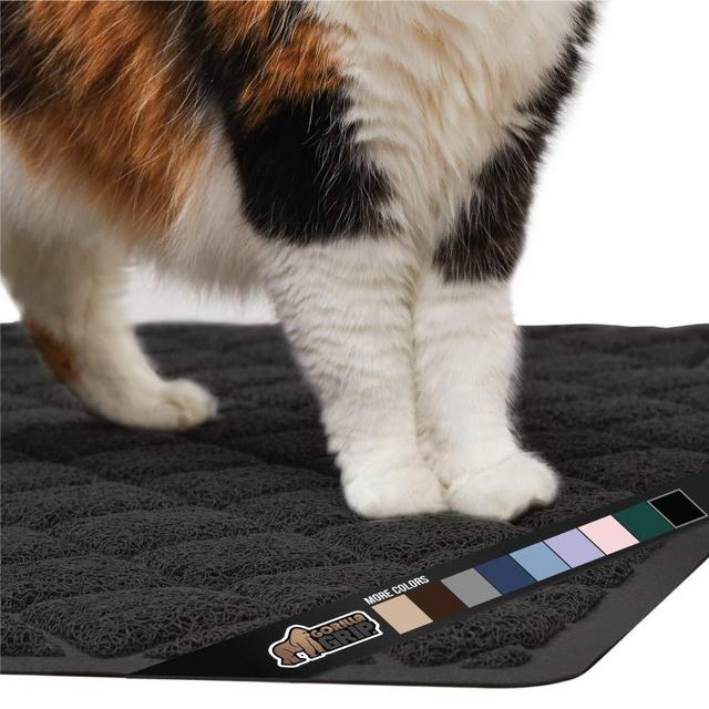 Gorilla Grip Original Premium Durable Cat Litter Mat, No Phthalates, Water Resistant, Traps Litter from Box and Cats, Scatter Control, Mats Soft on Kitty Paws, Easy Clean Mats