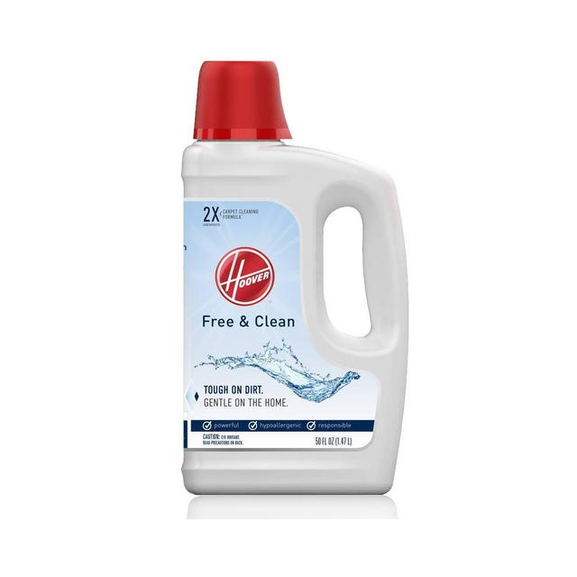 Hoover Free & Clean Deep Cleaning Carpet Cleaner Shampoo with Hypoallergenic Solution 50oz