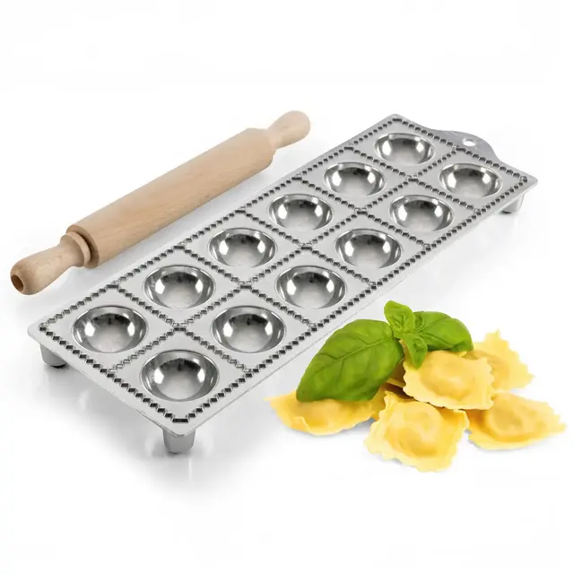 Kings County Tools Round Ravioli Mold with Roller