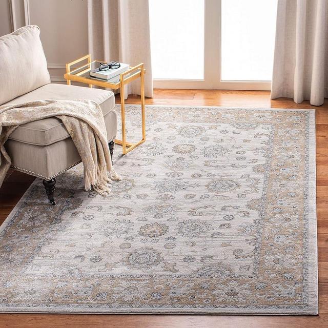 SAFAVIEH Isabella Collection Area Rug - 8' x 10', Cream & Beige, Oriental Design, Non-Shedding & Easy Care, Ideal for High Traffic Areas in Living Room, Bedroom (ISA940B)