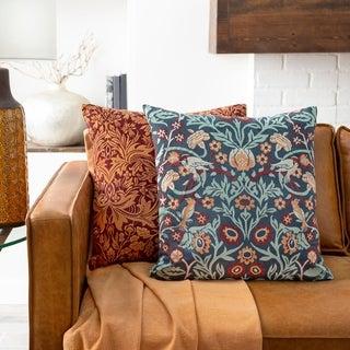 Storey Floral Embroidered Throw Pillow Cover - 22" x 22" Cover