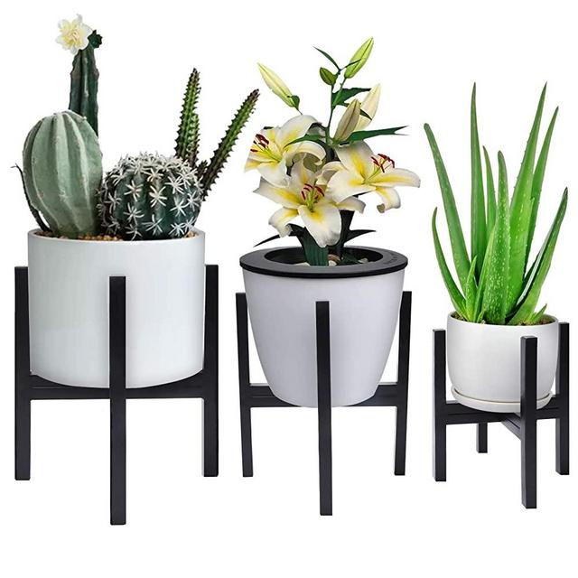 Patio Plant Stands, 3 Pcs 8 10 12 inch Indoor Outdoor Potted Flower Holder for Multiple Plants, Super Easy to Assemble