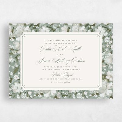 Sage, Green Wedding Invitation - Annika Landscape