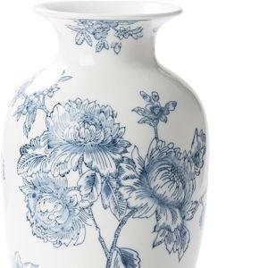Blue and White Vase for Home Decor, Ceramic Chinoiserie Vase Decor, Porcelain Vases, Flowers and Branches