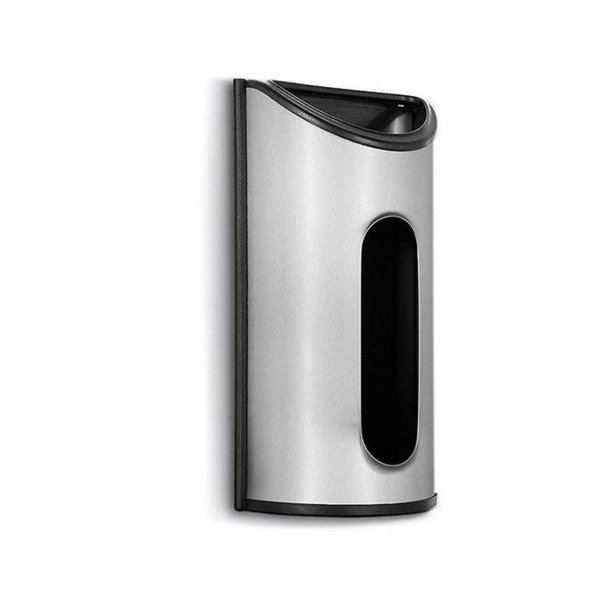 malmo Plastic Bag Holder for Grocery Bag Wall Mount, Kitchen Dining Laundry Room Trash Bag Storage Dispenser, Smudge-Proof Anti-Fingerprint Stainless Steel, Silver