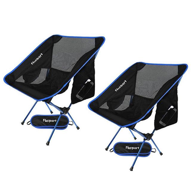 FBSPORT Lightweight Folding Camping Backpack Chair 1 Pack/2 Pack Compact & Heavy Duty Portable Chairs for Hiking Picnic Beach Camp Backpacking Outdoor Festivals