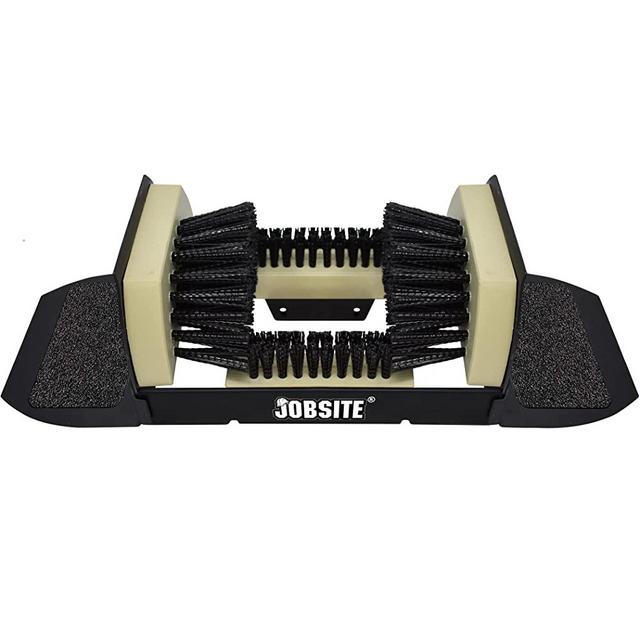 JobSite Extra Wide Boot Scrubber – No Mounting Required – All Weather Shoe Scraper Brush - 2 Pack