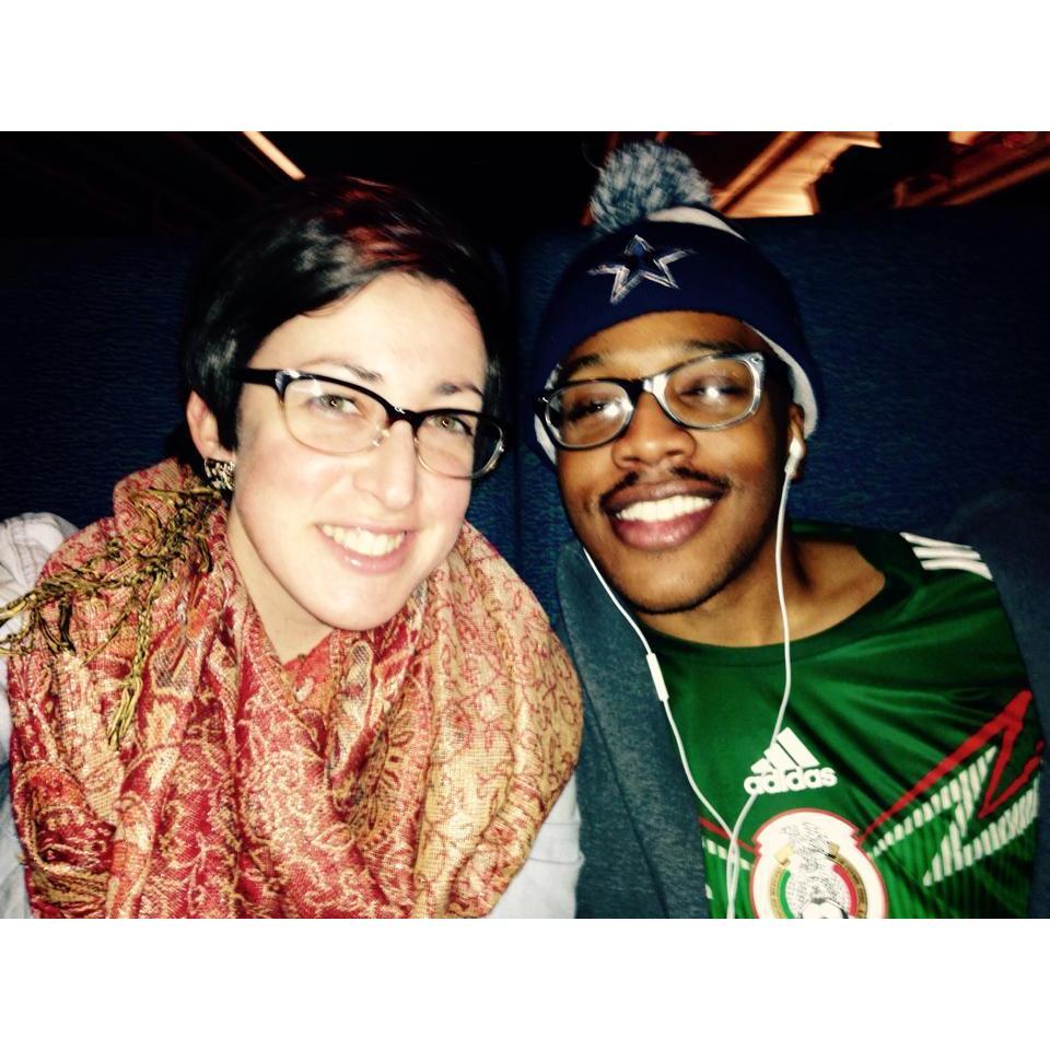 Our train ride from Boston to New York City to ring in the new year - December 2014