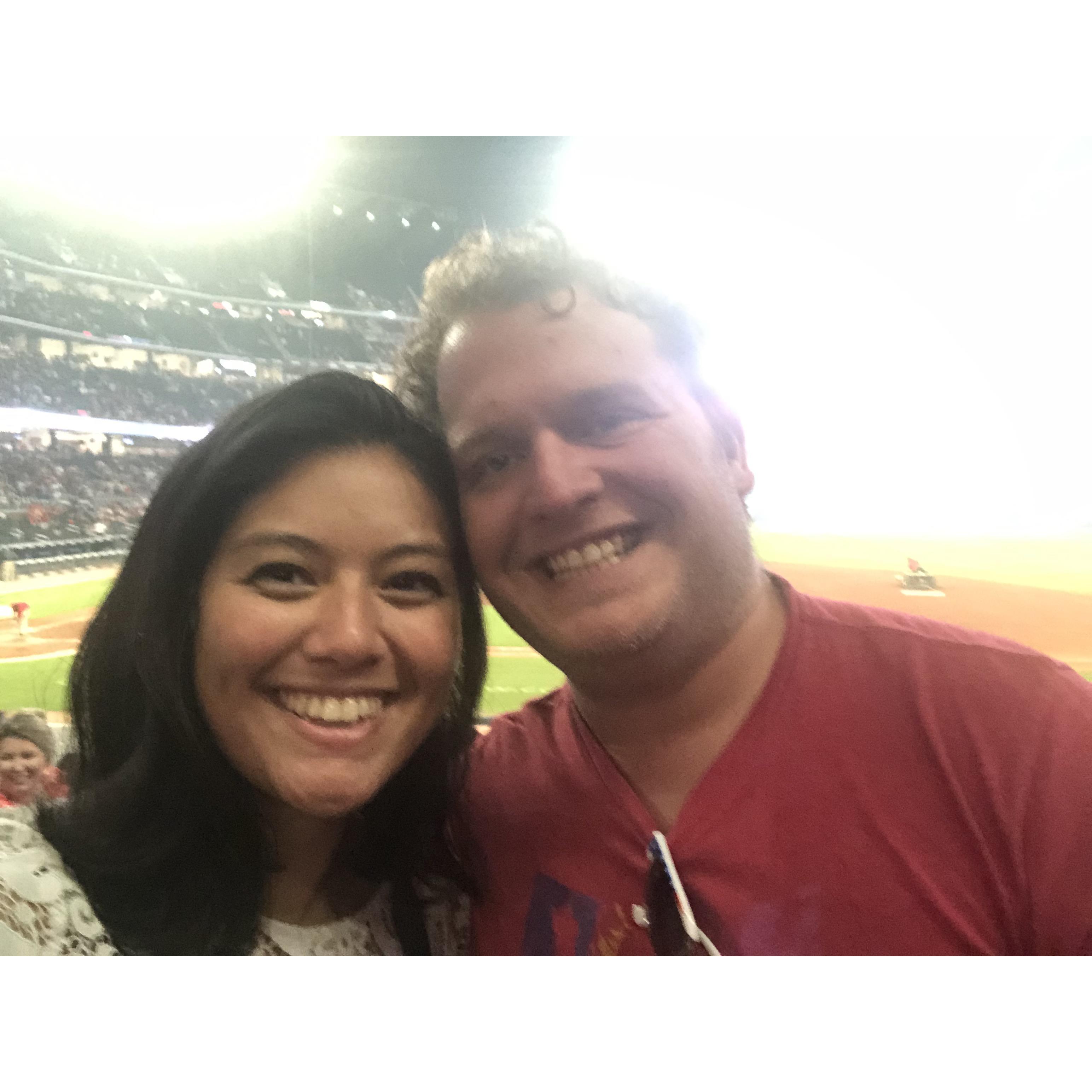 Elena's 28th Birthday (2021) - Braves game - Braves won - then they won the World Series
